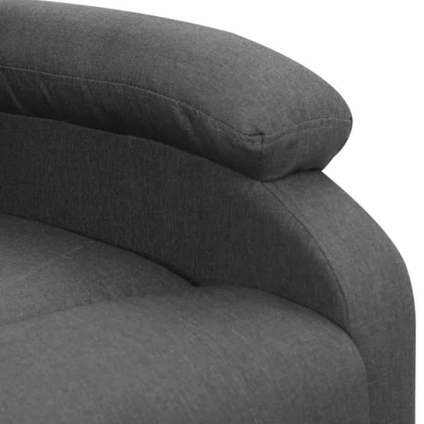 vidaXL Massagefåtölj med uppresningshjälp mörkgrå tyg
