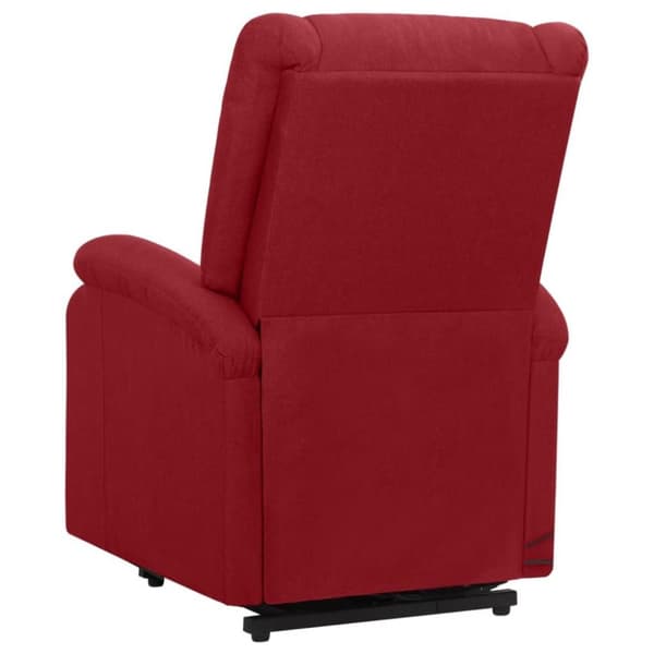 vidaXL Massagefåtölj med uppresningshjälp vinröd tyg