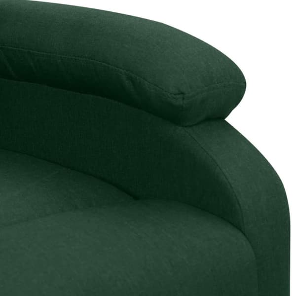 vidaXL Massagefåtölj med uppresningshjälp mörkgrön tyg
