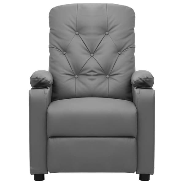 vidaXL Massagefåtölj grå konstläder
