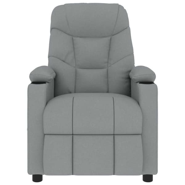 vidaXL Massagefåtölj ljusgrå tyg