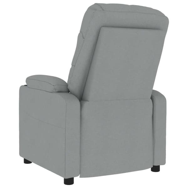 vidaXL Massagefåtölj ljusgrå tyg