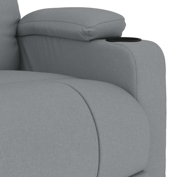 vidaXL Massagefåtölj ljusgrå tyg