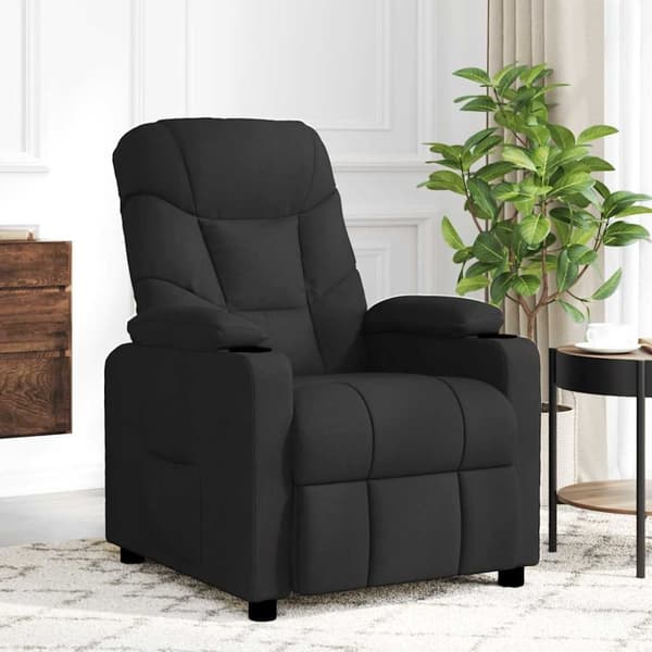 vidaXL Massagefåtölj svart tyg