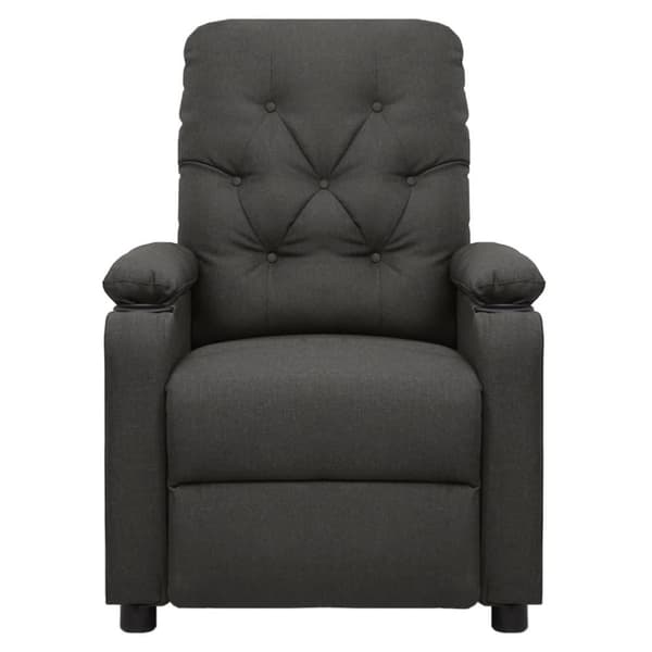 vidaXL Massagefåtölj mörkgrå tyg
