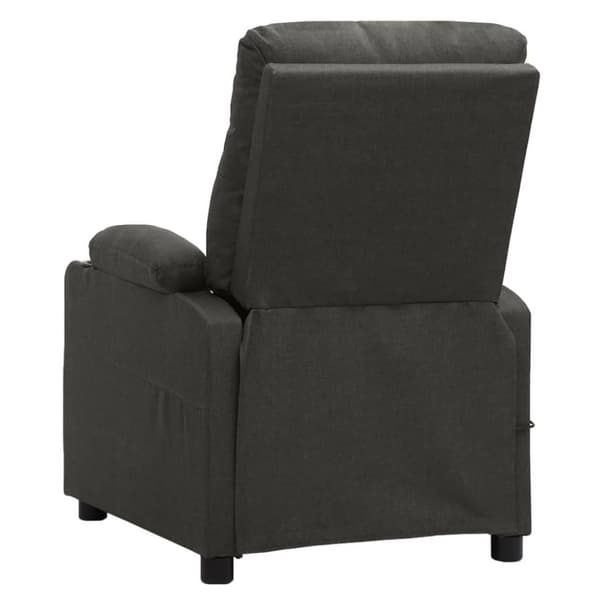 vidaXL Massagefåtölj mörkgrå tyg
