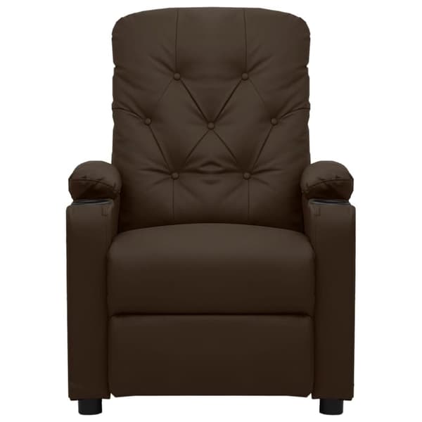 vidaXL massagestol kunstlæder brun
