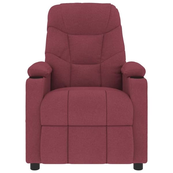 vidaXL Massagefåtölj vinröd tyg
