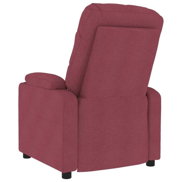 vidaXL Massagefåtölj vinröd tyg