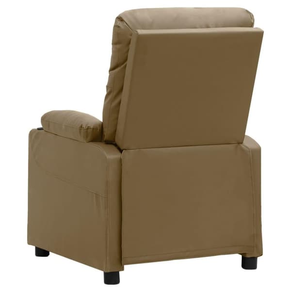 vidaXL Massagefåtölj cappuccino konstläder
