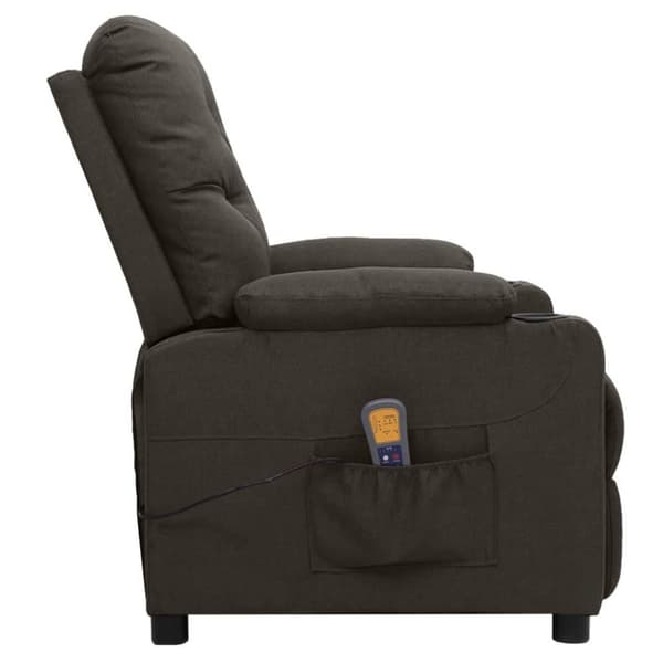 vidaXL massagestol stof gråbrun