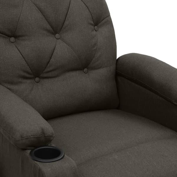 vidaXL massagestol stof gråbrun