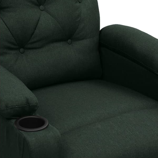 vidaXL massagestol stof mørkegrøn
