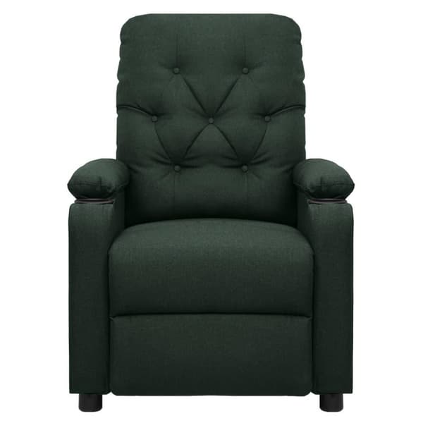 vidaXL Massagefåtölj mörkgrön tyg