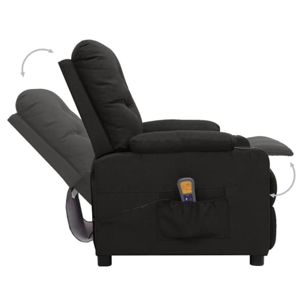 vidaXL Massagefåtölj svart tyg