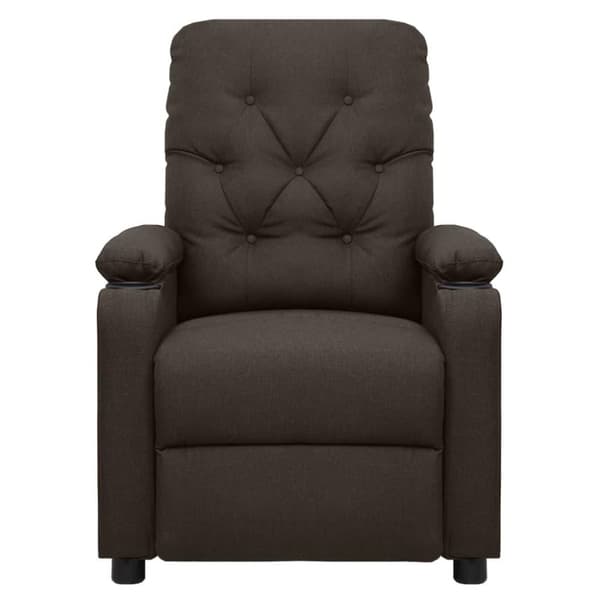 vidaXL Massagefåtölj mörkbrun tyg