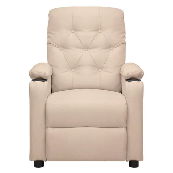 vidaXL massagestol stof cremefarvet