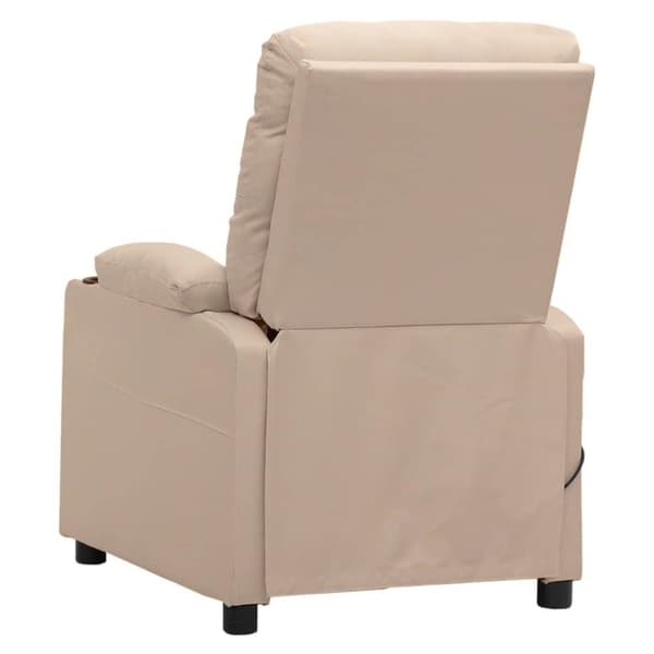 vidaXL massagestol stof cremefarvet