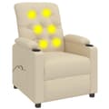 Miniatyrbillede 2 af 11: vidaXL massagestol stof cremefarvet