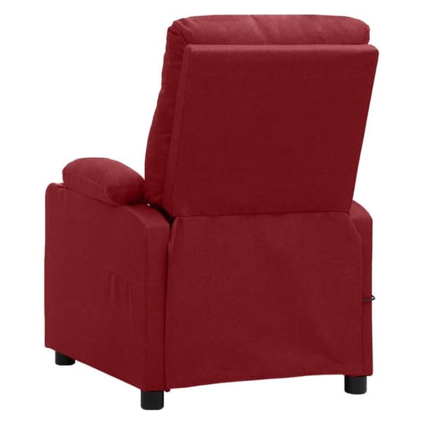 vidaXL massagestol stof vinrød
