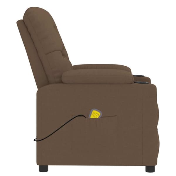 vidaXL massagestol stof brun