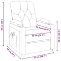 Miniatyrbillede 9 af 9: vidaXL massagestol stof brun