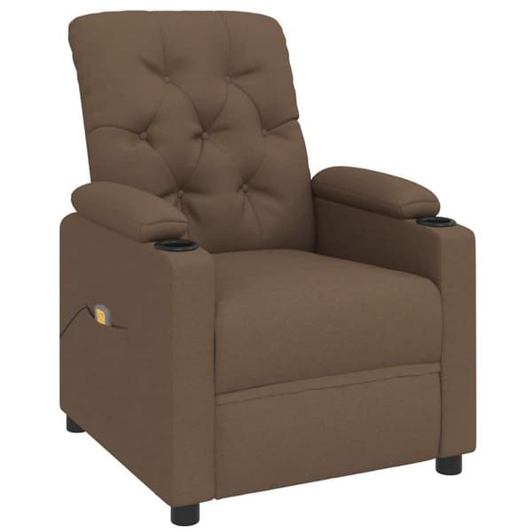 vidaXL massagestol stof brun