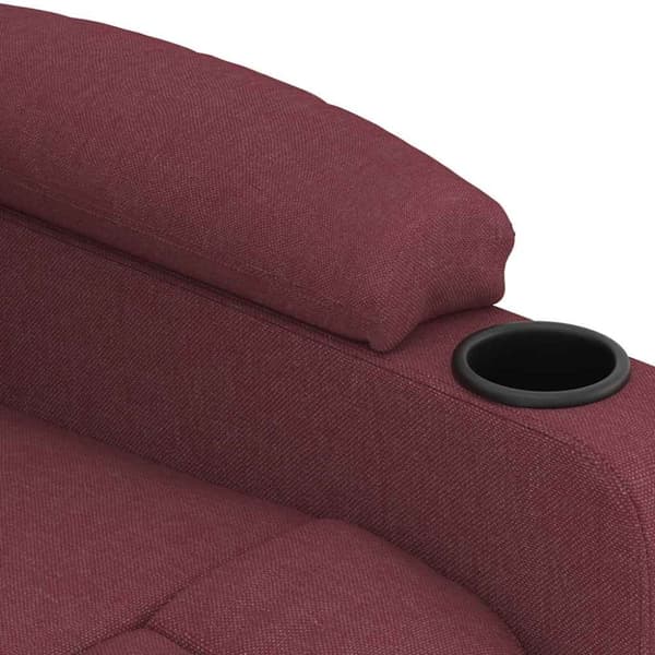 vidaXL Massagefåtölj vinröd tyg