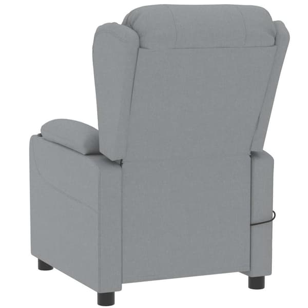 vidaXL Massagefåtölj ljusgrå tyg