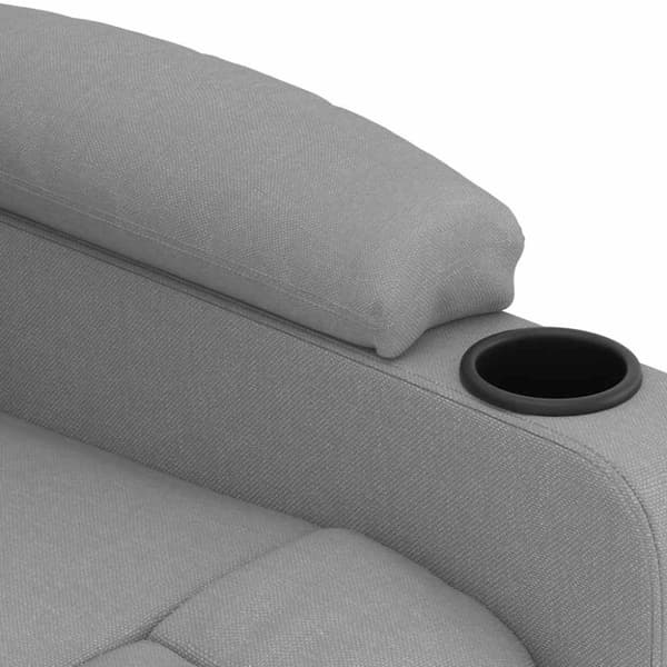 vidaXL Massagefåtölj ljusgrå tyg