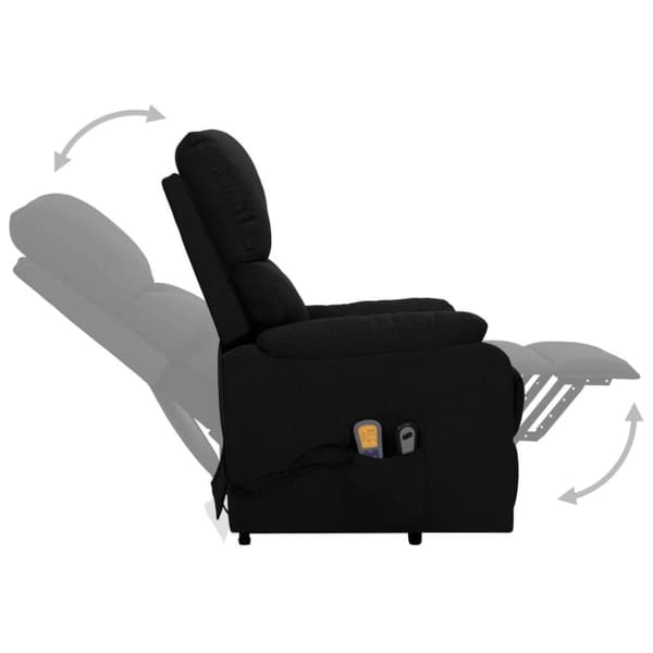 vidaXL massagestol med løftefunktion stof sort