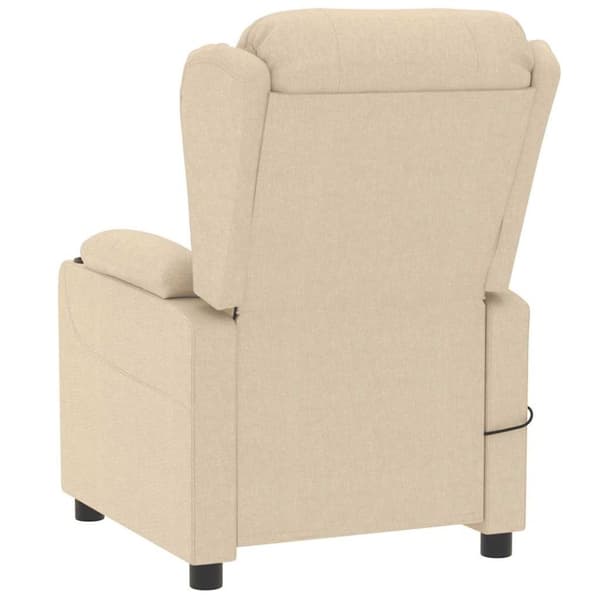 vidaXL massagestol stof cremefarvet