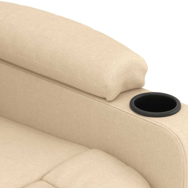 vidaXL massagestol stof cremefarvet