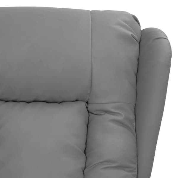 vidaXL Massagefåtölj grå konstläder