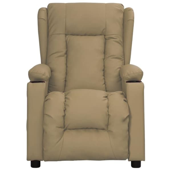 vidaXL Massagefåtölj cappuccino konstläder