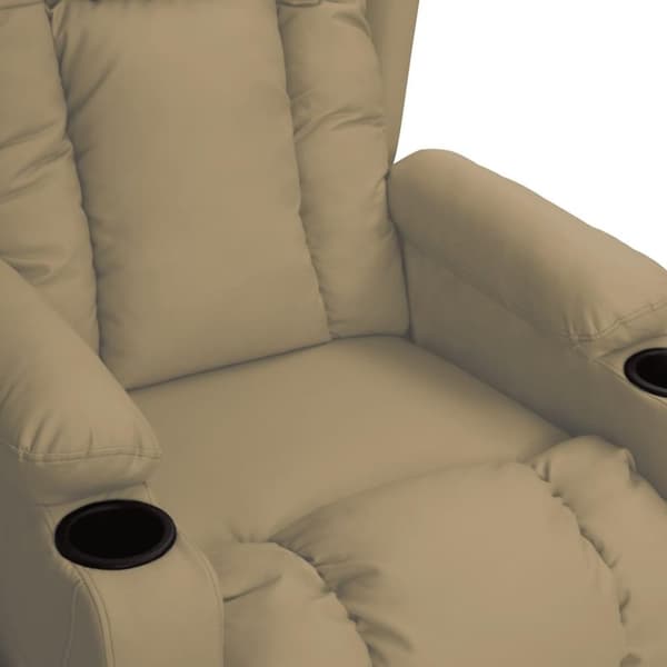 vidaXL Massagefåtölj cappuccino konstläder
