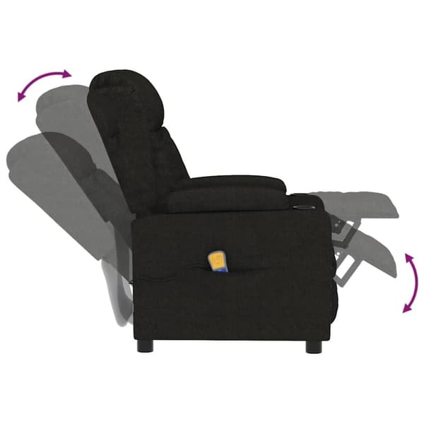 vidaXL massagestol stof sort