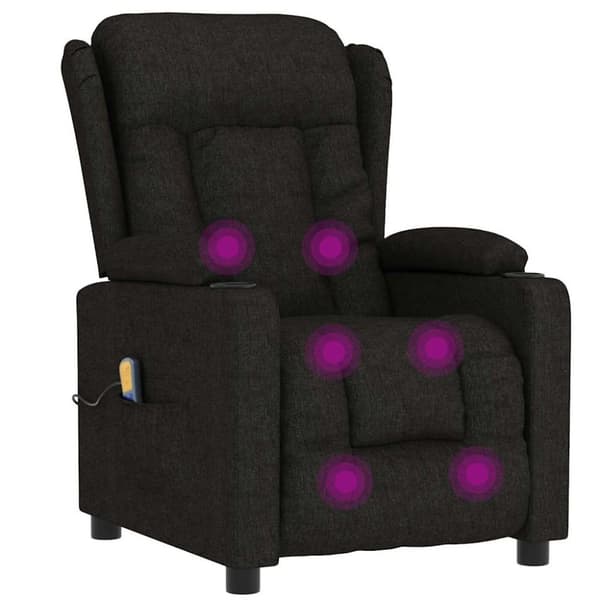 vidaXL massagestol stof sort