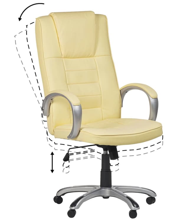 Kontrolstol med Massage og Varme Funktion Lavet af Kunstlæder Beige