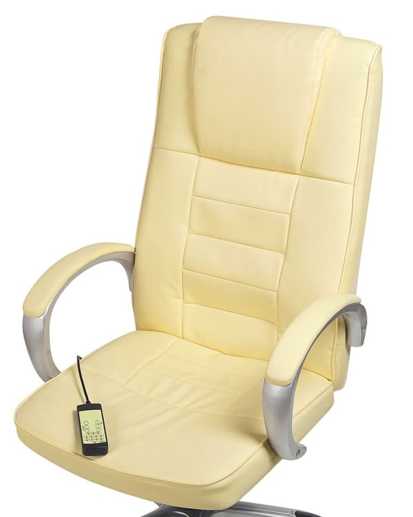 Kontrolstol med Massage og Varme Funktion Lavet af Kunstlæder Beige