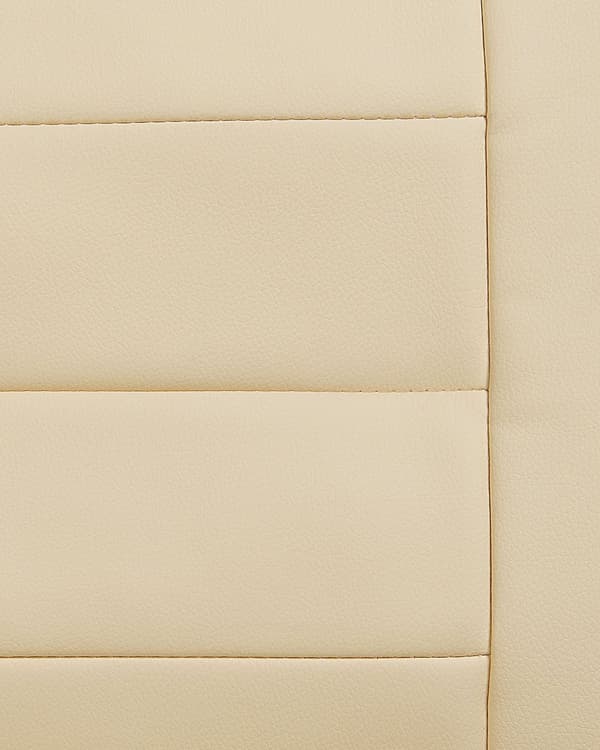 Kontorsstol med massagefunktion Beige Konstläder Värmefunktion 4 lägen 360 grader vridbar Skrivbordsstol för hemmakontor