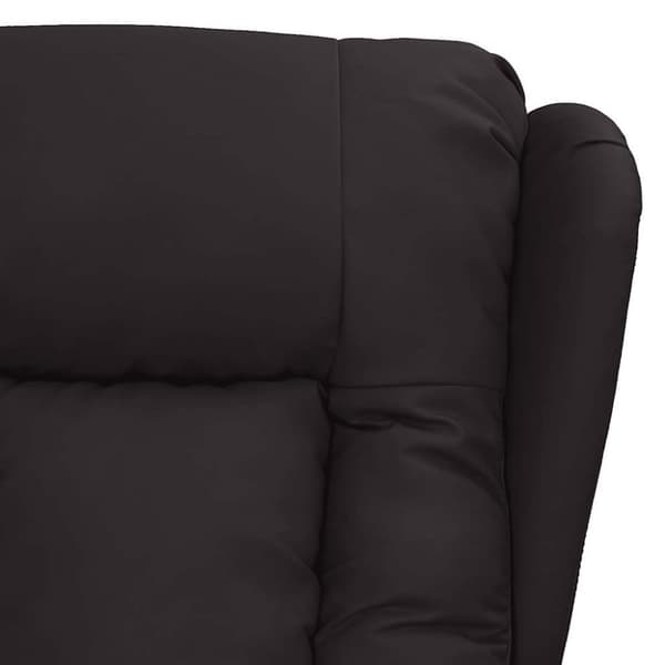 vidaXL Massagefåtölj svart konstläder