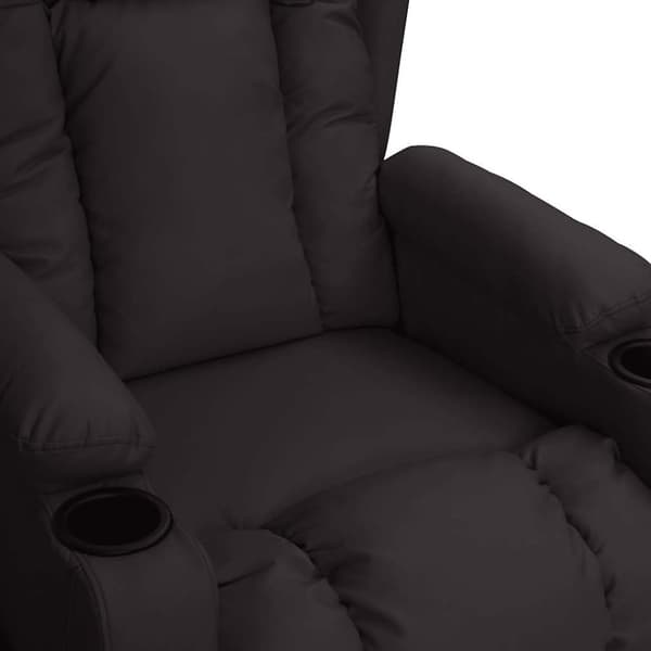 vidaXL Massagefåtölj svart konstläder