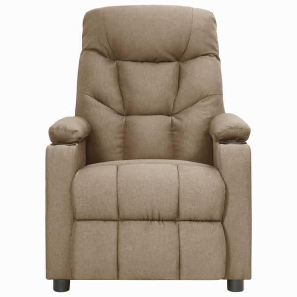 vidaXL Massagefåtölj taupe tyg