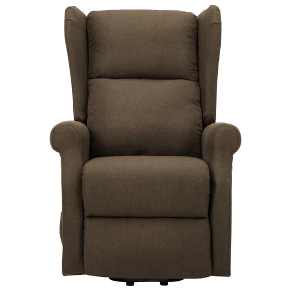 vidaXL Massagefåtölj med uppresningshjälp brun tyg