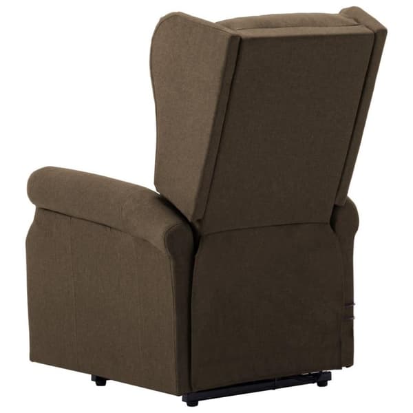 vidaXL Massagefåtölj med uppresningshjälp brun tyg