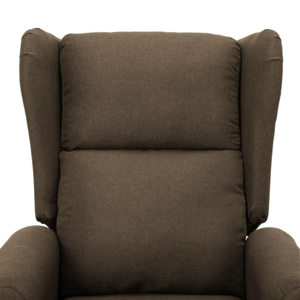 vidaXL Massagefåtölj med uppresningshjälp brun tyg