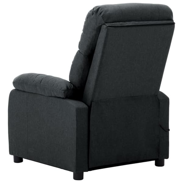 vidaXL Massagefåtölj mörkgrå tyg