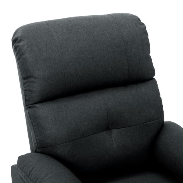 vidaXL Massagefåtölj mörkgrå tyg