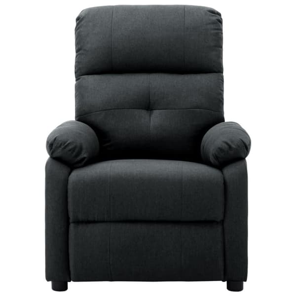 vidaXL Massagefåtölj mörkgrå tyg